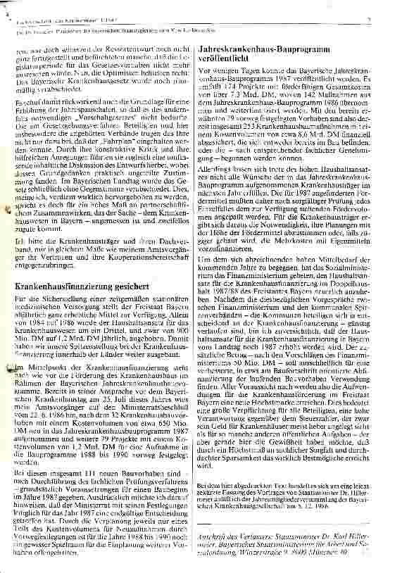 Vorschauseite 4: Position der Bayerischen Staatsregierung zum Krankenhaussektor