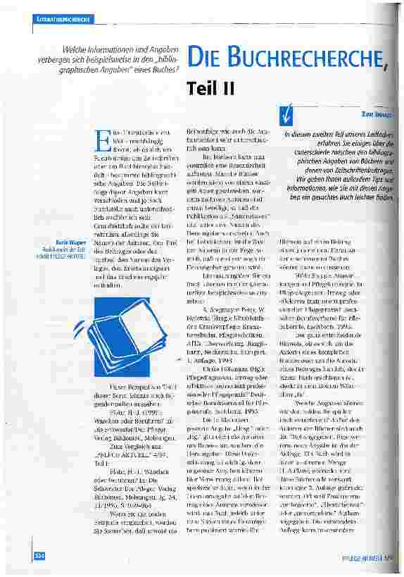 Vorschauseite 1: Die Buchrecherche, Teil II