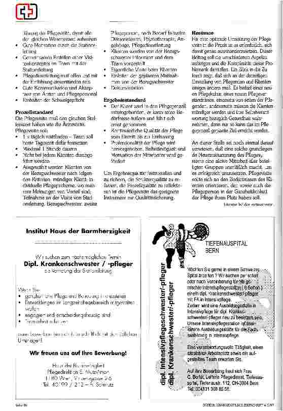 Vorschauseite 3: Professionalität in der Pflege Pflegevisite - ein Schritt in die Zukunft?