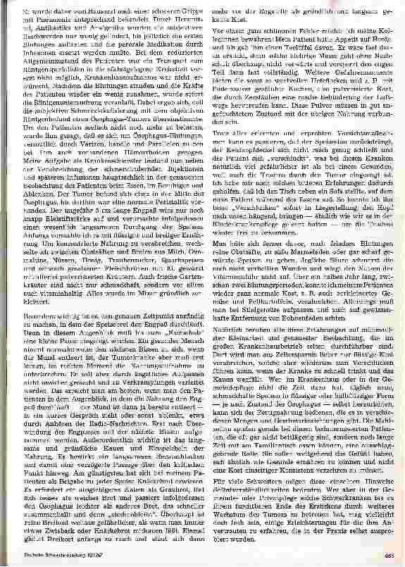 Vorschauseite 2: Vorschläge zur Ernährung und Pflege Ösophagus-Kranker