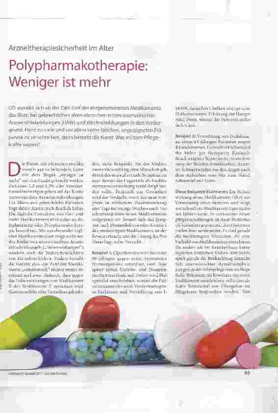 Vorschauseite 1: Polypharmakotherapie: Weniger ist mehr
