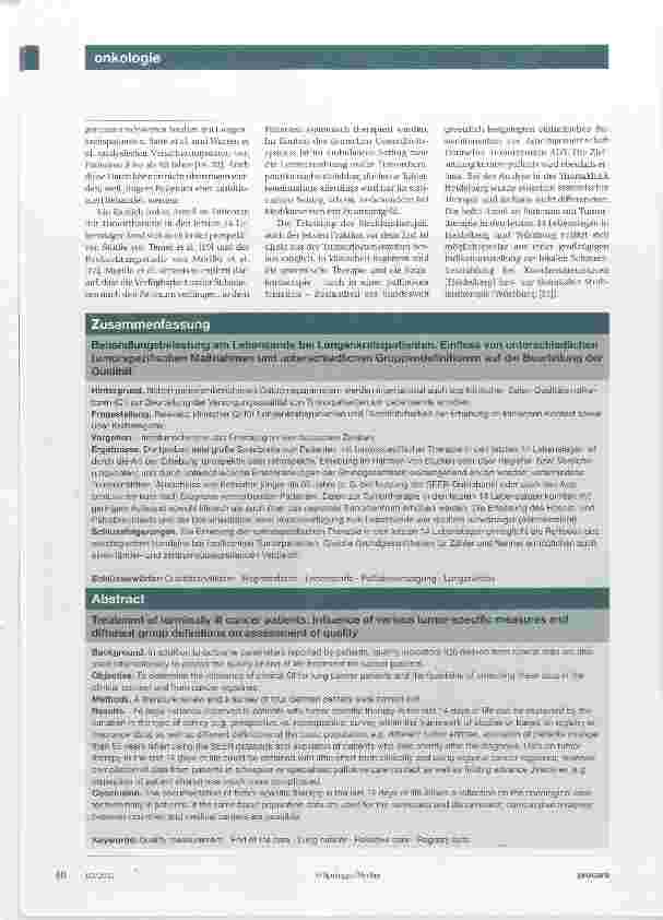 Vorschauseite 5: Behandlungsbelastung am Lebensende