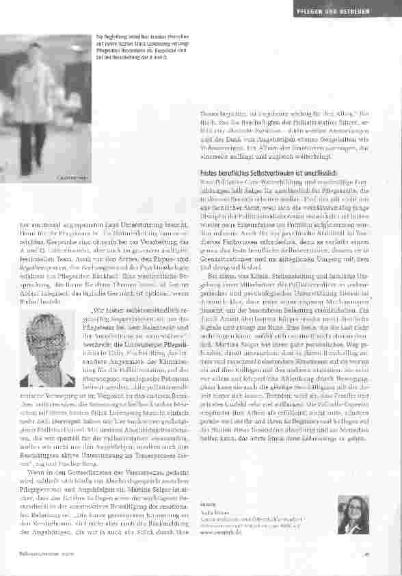 Vorschauseite 2: Palliativpflege Die alltägliche Grenzsituation? Extremer Balanceakt zwischen Empathie und professioneller Distanz