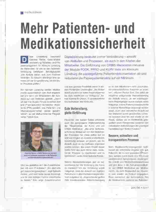 Vorschauseite 1: Mehr Patientenund Medikationssicherheit