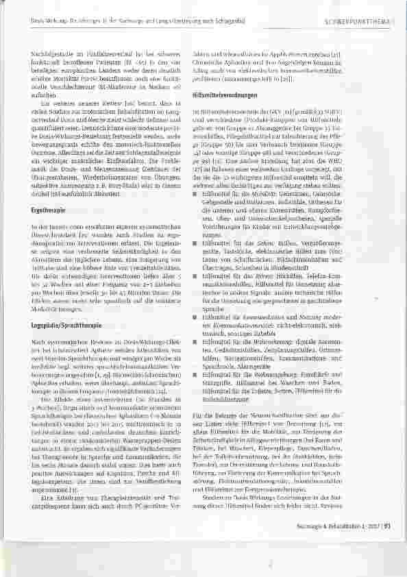Vorschauseite 3: Dosis-Wirkungs-Beziehungen in der Nachsorge und Langzeitbetreuung nach Schlaganfall