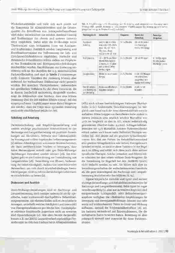 Vorschauseite 5: Dosis-Wirkungs-Beziehungen in der Nachsorge und Langzeitbetreuung nach Schlaganfall