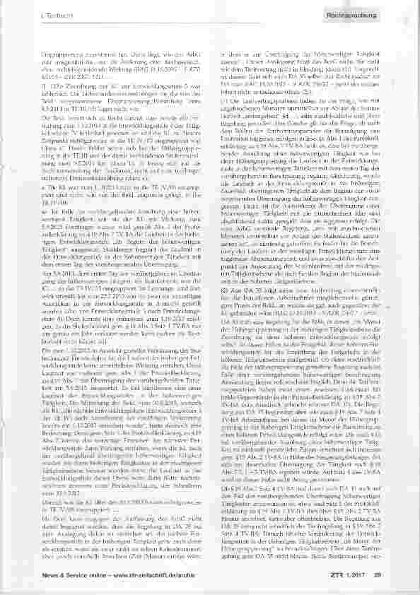 Vorschauseite 3: Korrigierende Rückgruppierung Entwicklungsstufen (TV BA)