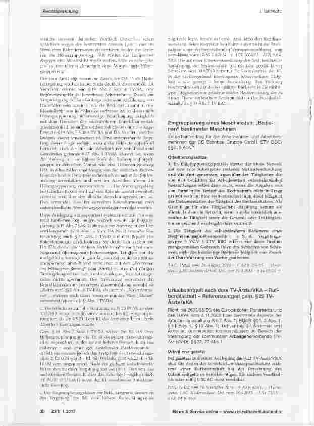 Vorschauseite 4: Korrigierende Rückgruppierung Entwicklungsstufen (TV BA)