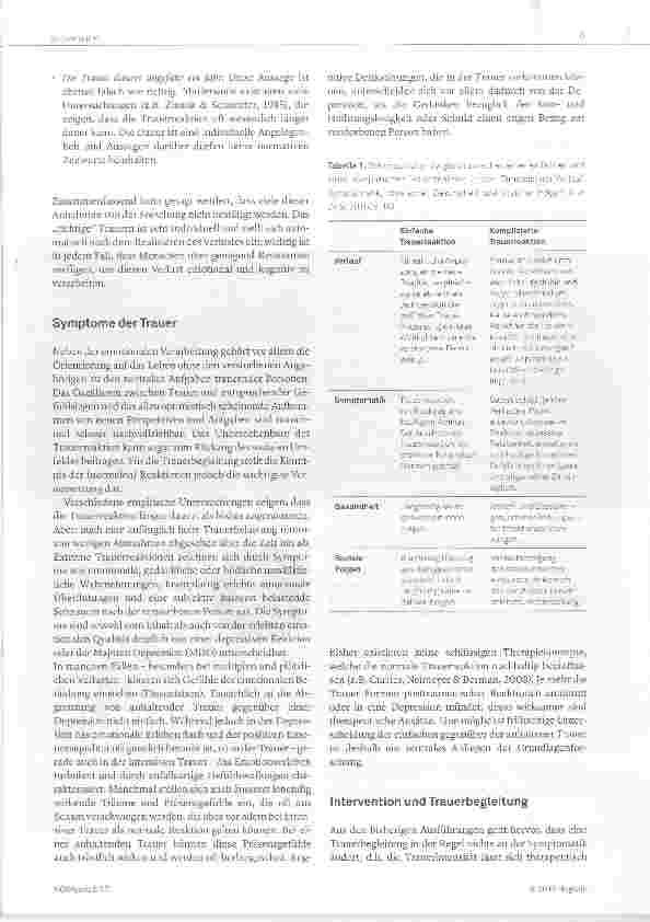 Vorschauseite 3: Verlust und Trauerbegleitung