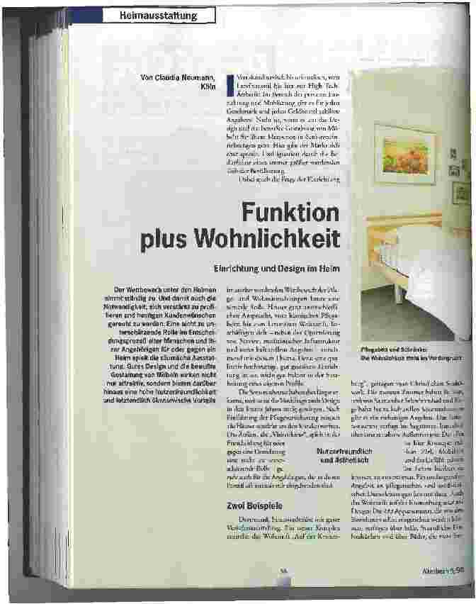Vorschauseite 1: Funktion plus Wohnlichkeit Einrichtung und Design im Heim