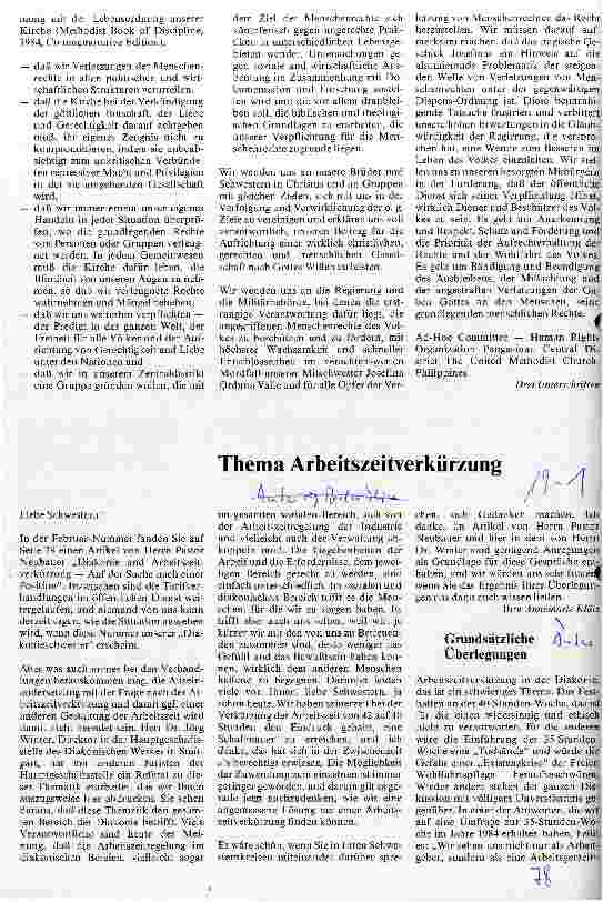 Vorschauseite 1: Thema Arbeitszeitverkürzung