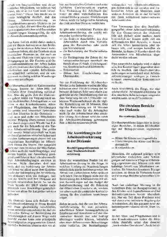 Vorschauseite 2: Thema Arbeitszeitverkürzung