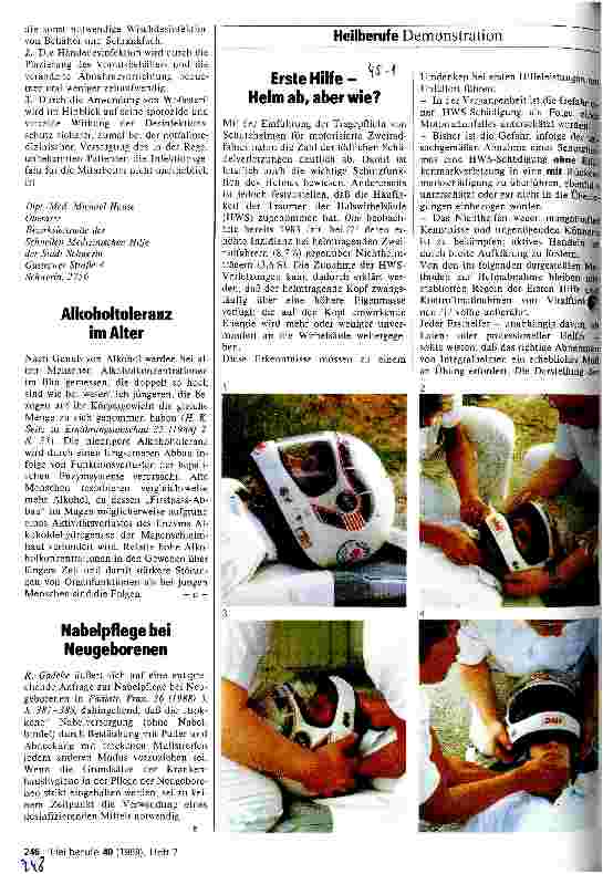 Vorschauseite 1: Erste Hilfe - Helm ab, aber wie
