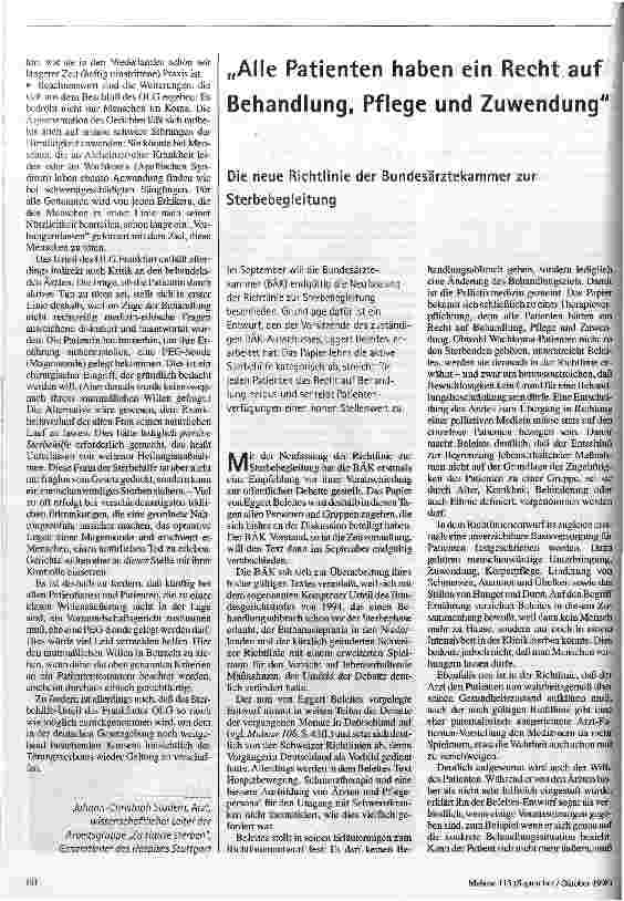 Vorschauseite 2: Richterliches Ja zur aktiven Sterbehilfe Kommentar zur Entscheidung des Overlandesgerichtes Frankfurt am Main