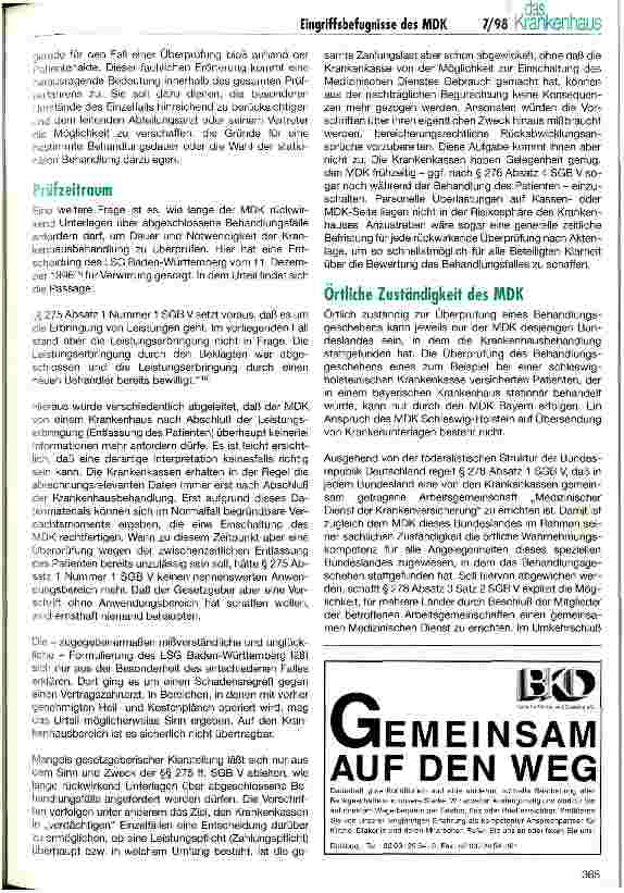 Vorschauseite 5: Reichweite und Grenzen der Eingriffsbefugnisse des Medizinischen Dienstes der Krankenkassen gemäß  275 ff. SGB V und  17a Absatz 2 KHG