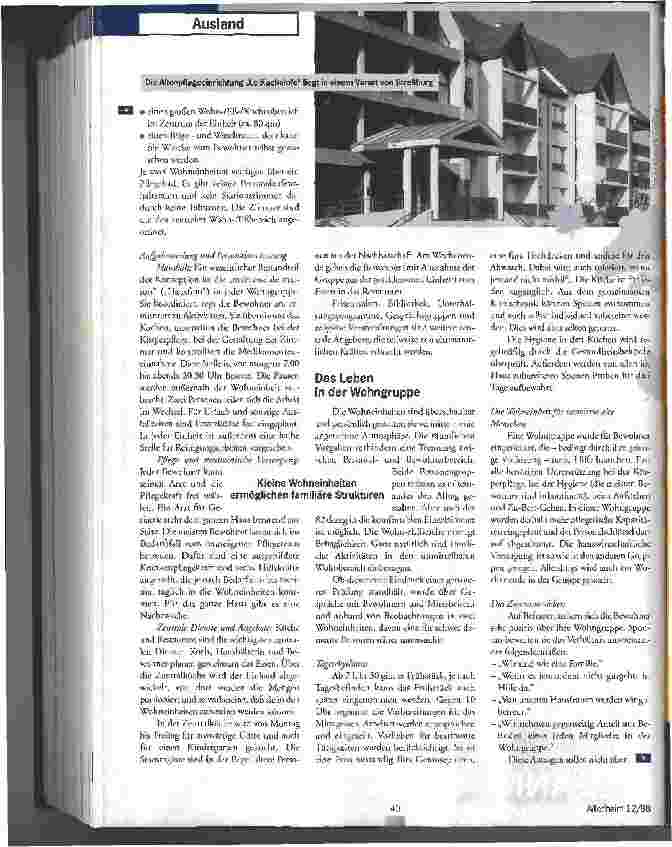 Vorschauseite 2: Alt werden im Elsaß Eine Französische Altenpflegeeinrichtung stellt sich vor