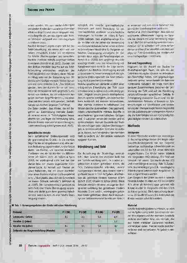 Vorschauseite 3: Entwicklung der Theory of Mind (ToM) bei hörgeschädigten Kindern