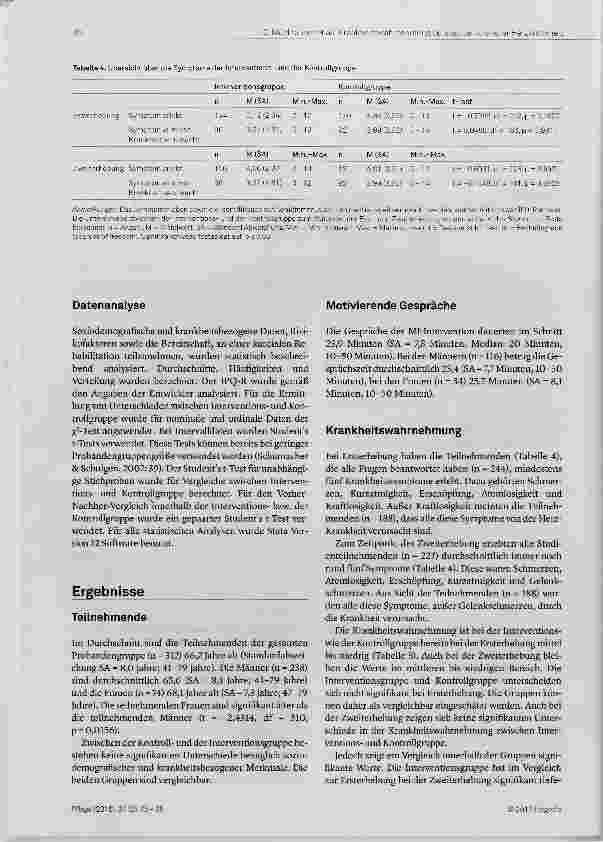 Vorschauseite 6: Auswirkung motivierender Gesprächsführung auf die Krankheitswahrnehmung bei stabiler koronarer Herzkrankheit