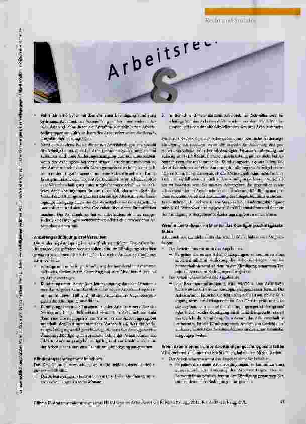 Vorschauseite 3: Was Sie über Nachträge im Arbeitsvertrag oder Änderungskündigungen wissen sollten