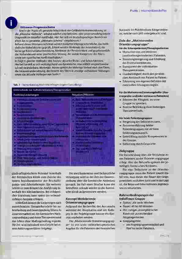 Vorschauseite 4: Motivierende Orientierungsgruppe für forensische Patienten