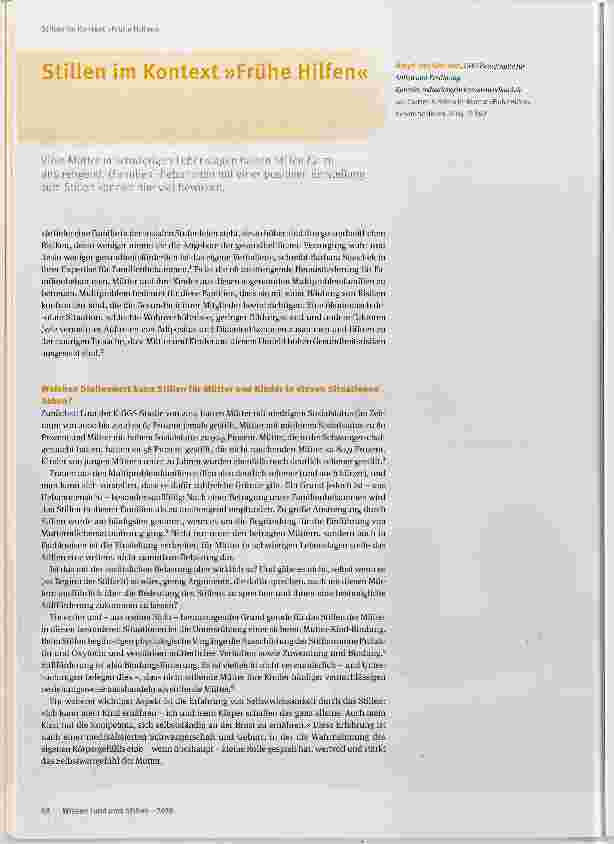 Vorschauseite 1: Stillen im Kontext »Frühe Hilfen«