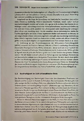 Vorschauseite 4: Nachhaltigkeit, Public-Health-Ethik und die Perspektiven für die Pflege