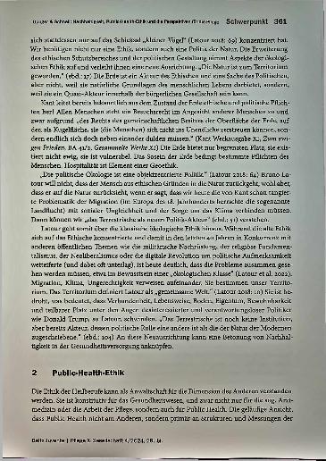 Vorschauseite 5: Nachhaltigkeit, Public-Health-Ethik und die Perspektiven für die Pflege