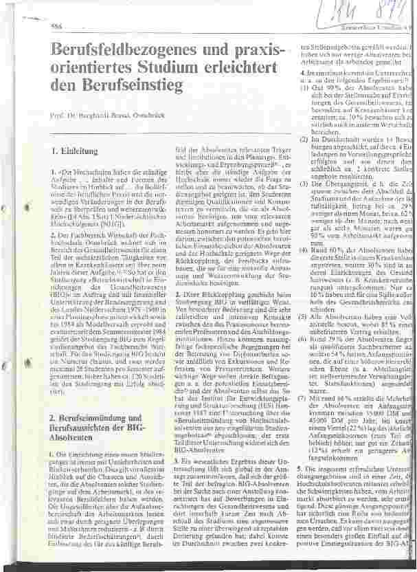 Vorschauseite 1: Berufsbezogenes und praxisorientiertes Studium erleichert den Berufseinstieg