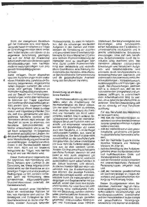 Vorschauseite 2: Die Professionalisierung der Heimleiter ist unverzichtbar