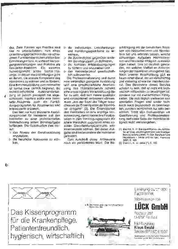 Vorschauseite 4: Die Professionalisierung der Heimleiter ist unverzichtbar