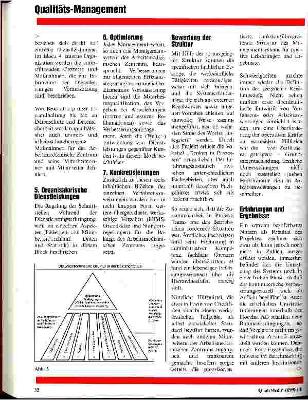 Vorschauseite 4: Qualität im Integrierten Managementsystem eines Arbeitsmedizinischen Zentrums: Ein Erfahrungsbericht