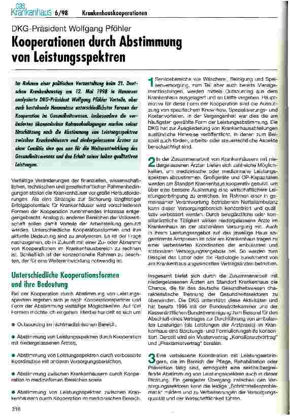 Vorschauseite 1: Kooperation durch Abstimmung von Leistungsspektren