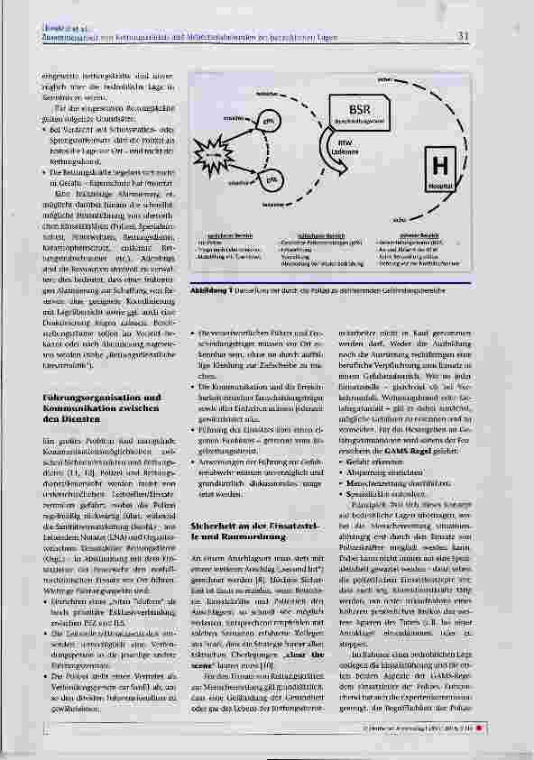 Vorschauseite 4: Zusammenarbeit von Rettungskräften und Sicherheitsbehörden bei bedrohlichen Lagen
