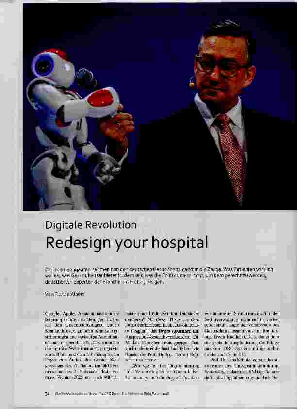 Vorschauseite 1: Digitale Revolution Redesign your hospital