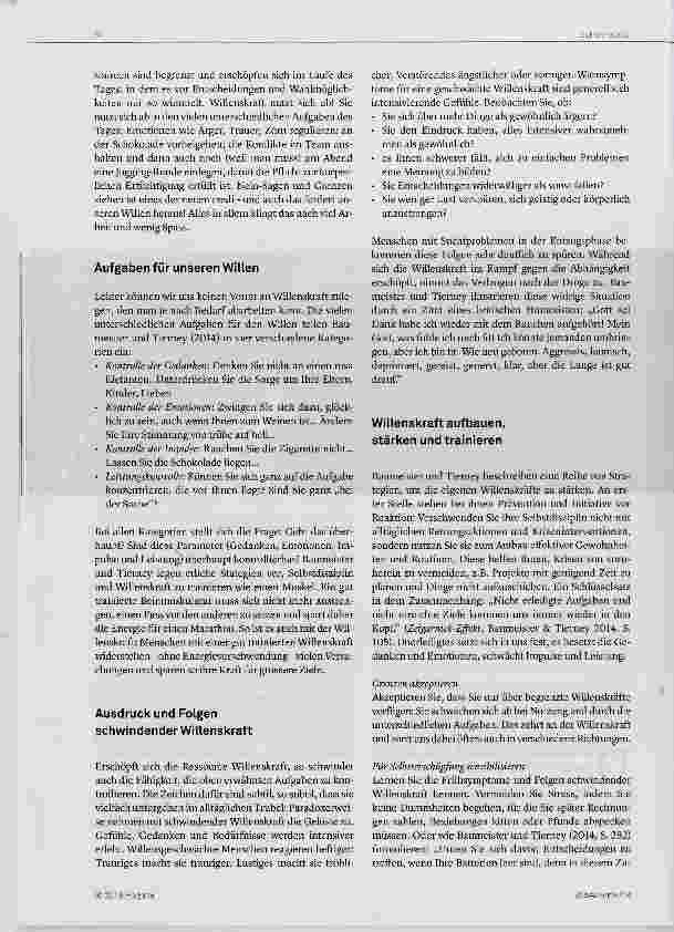 Vorschauseite 2: Willenskraft und Selbstdisziplin als Schlüssel zum Glück?