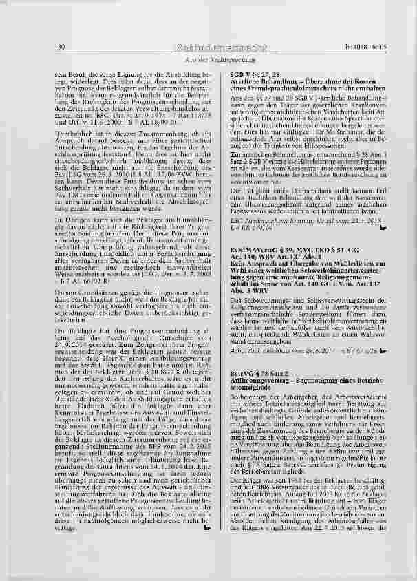 Vorschauseite 3: SGB III § 112, 113 Abs. 1 Nr. 2; SGB IX a.F. § 33 Abs. 3 Nr. 3, Abs. 8 Nr. 3 (= SGB IX n. F. § 49 Abs. 3, Abs. 8 Nr. 3)Notwendige Ausbildungs-/Arbeitsassistenz - Hilfe zur Erlangu…