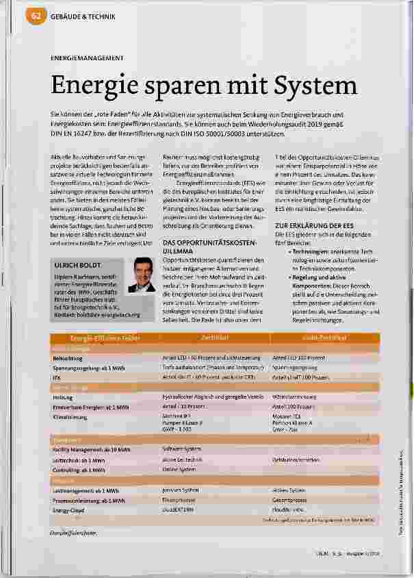 Vorschauseite 1: Energie sparen mit System