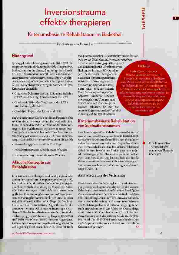 Vorschauseite 2: Inversionstrauma effektiv therapieren