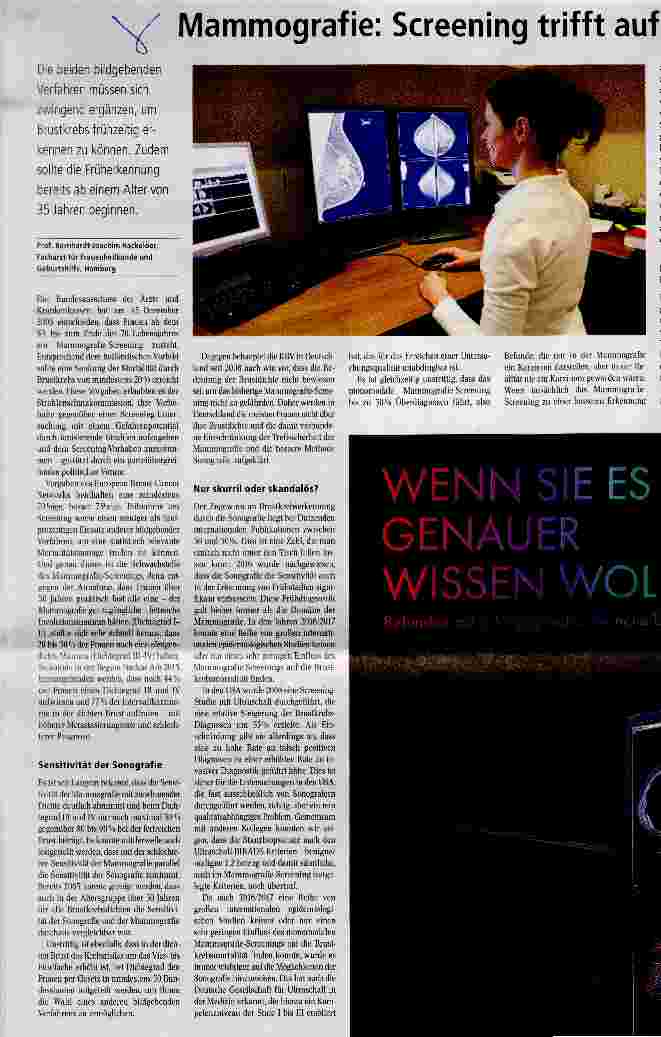 Vorschauseite 1: Mammografie: Screening trifft auf Ultraschall