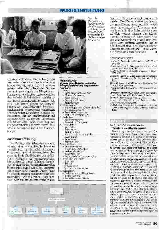 Vorschauseite 3: Die große unbekannte. Kaum eine Funktion innerhalb des Spitalbetriebes ist wohl so wenig bekannt wie die der Pfelgedienstleitung.