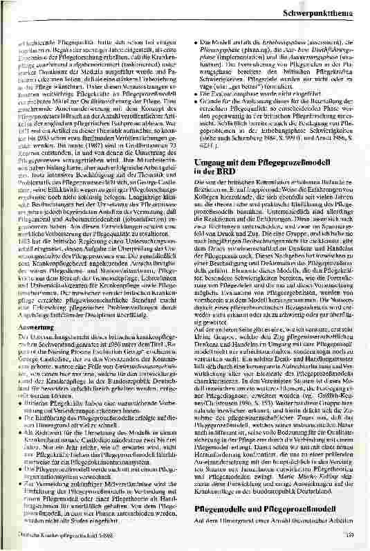 Vorschauseite 2: Der Pflegeprozeß im Spannungsfeld zwischen Pflegewissenschaft und Pflegepraxis
