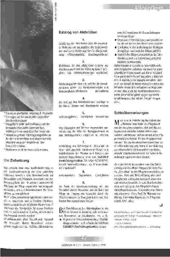 Vorschauseite 2: Sexualität und Intimsphäre im Altenheim?