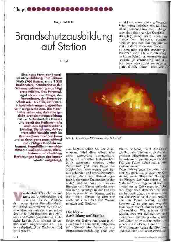 Vorschauseite 1: Brandschutzausbildung auf Station (Teil 1)