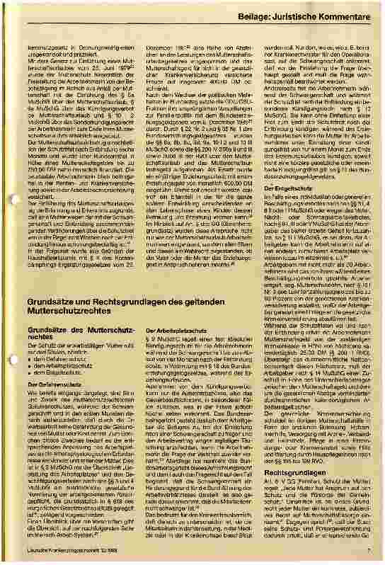 Vorschauseite 6: Das Mutterschutzgesetz / Die Anwendung unter besonderer Berücksichtigung der Situation im Krankenhaus