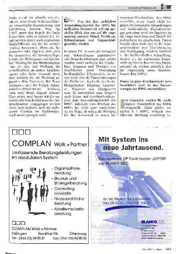 Vorschauseite 2: Heilmittelwerbegesetz und Gesetz gegen den unlauteren Wettbewerb Rechtliche Grenzen des Krankenhaus-Marketing
