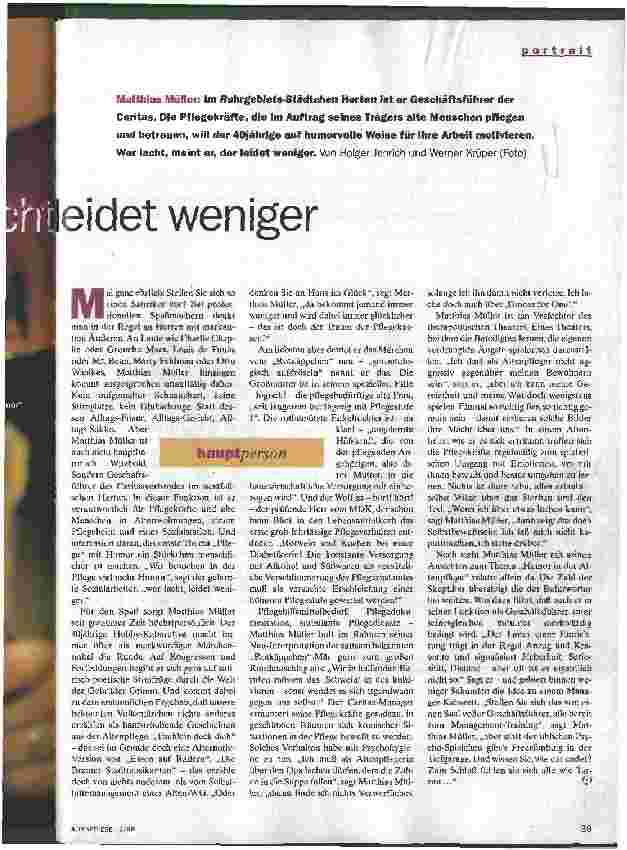 Vorschauseite 2: Wer lacht , leidet weniger