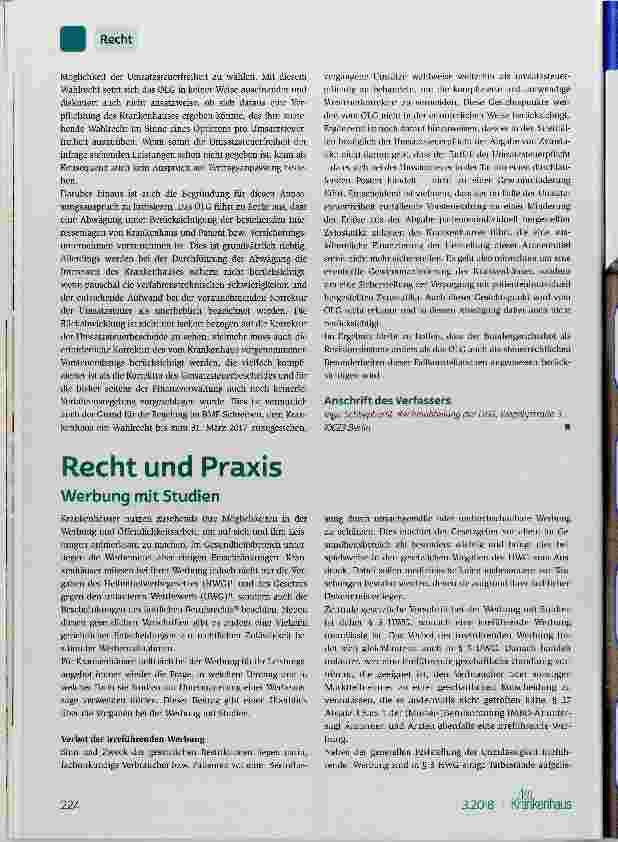 Vorschauseite 1: Werbung mit Studien