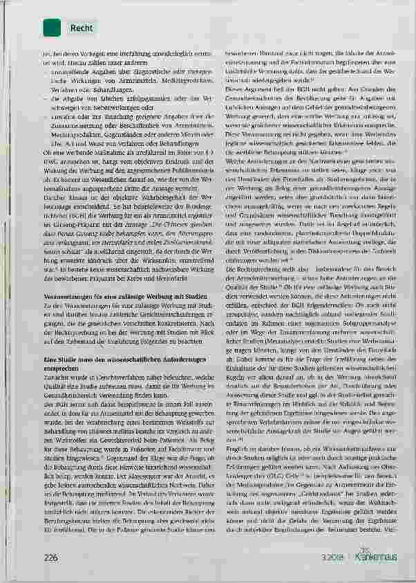 Vorschauseite 2: Werbung mit Studien