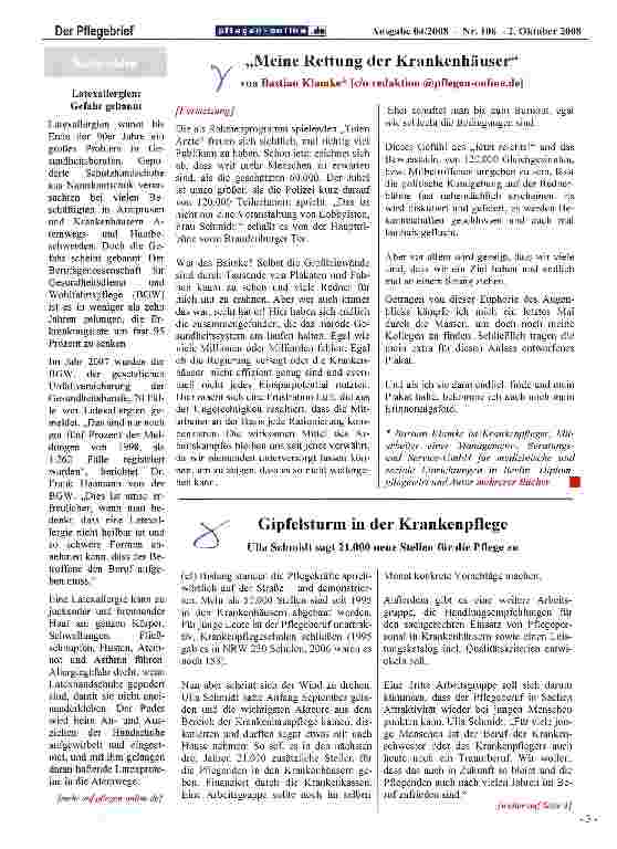 Vorschauseite 2: „Meine Rettung der Krankenhäuser
