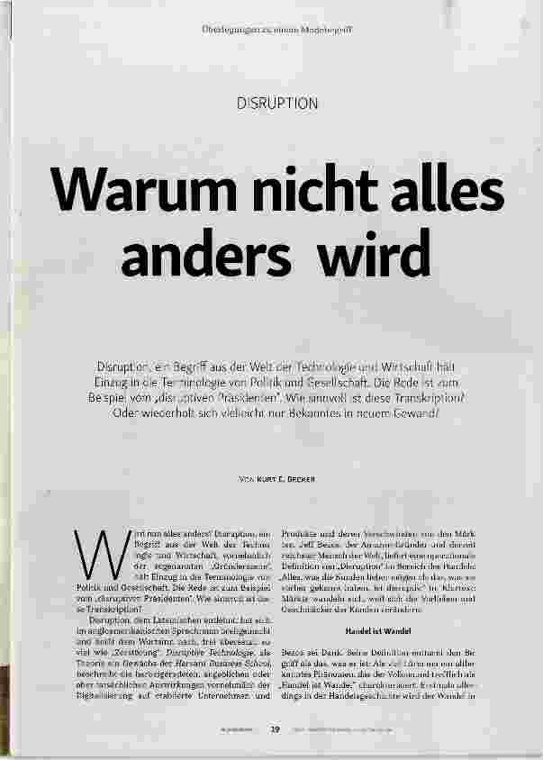 Vorschauseite 2: Warum nicht alles anders wird